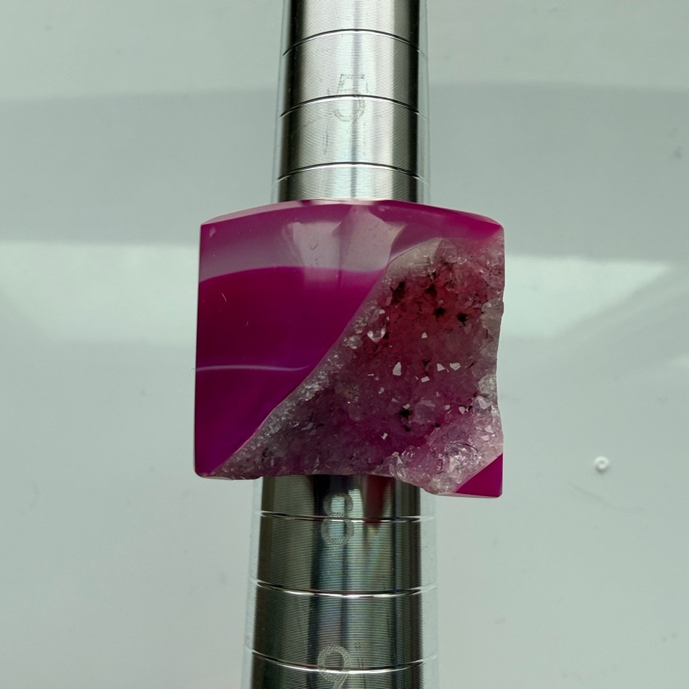 Pink Geode Statement Ring - Picture 3 of 5